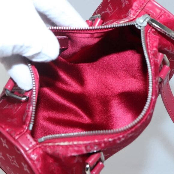 LOUIS VUITTON Monogram Satin Little Papillon Hand Bag Pink M92353 LV Auth - Picture 13 of 16